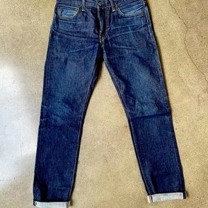 Levi 511 slim selvedge jeans.